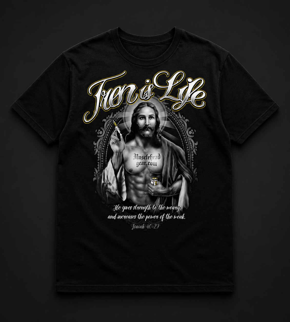 Tren Is Life Jacked Jesus Tee
